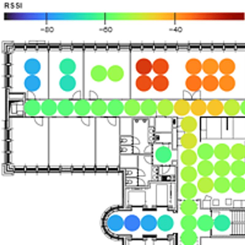 Visualisation of an OpenHPS positioning dataset